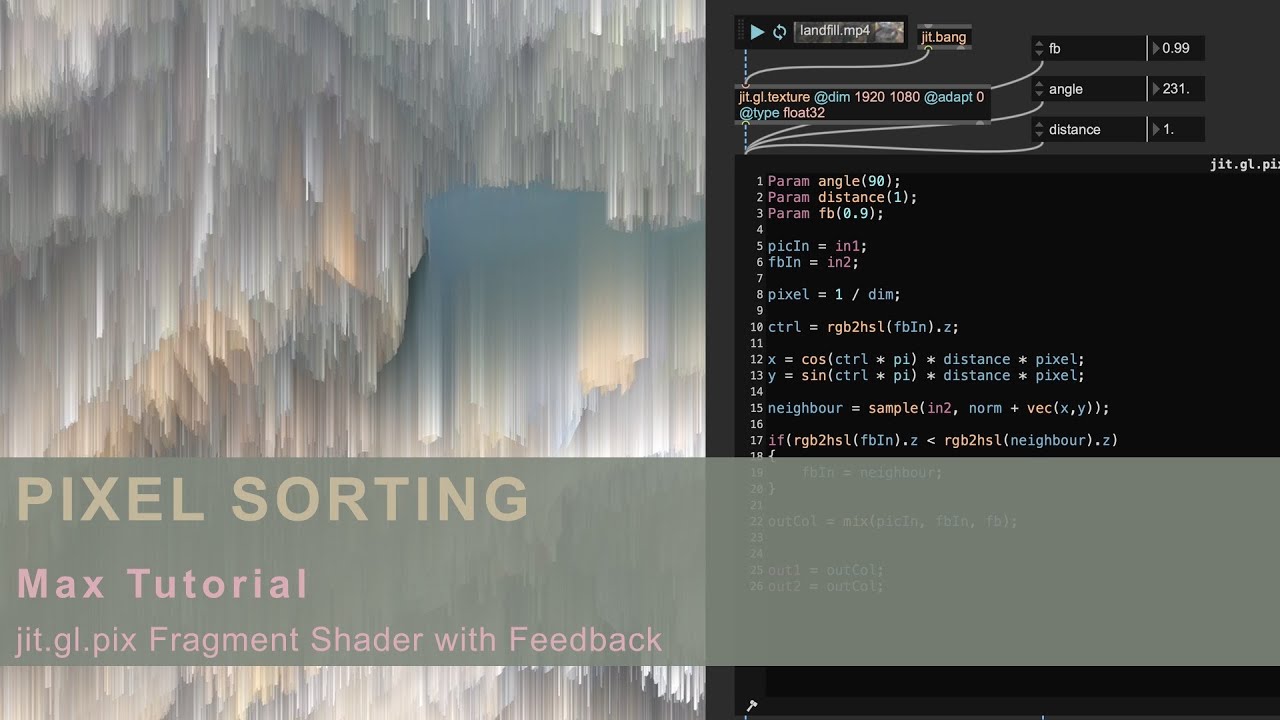 Pixel Sorting Max Tutorial Youtube