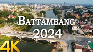 4K Beautiful Drone Video Battambang Bridges in 2024 @skyerera