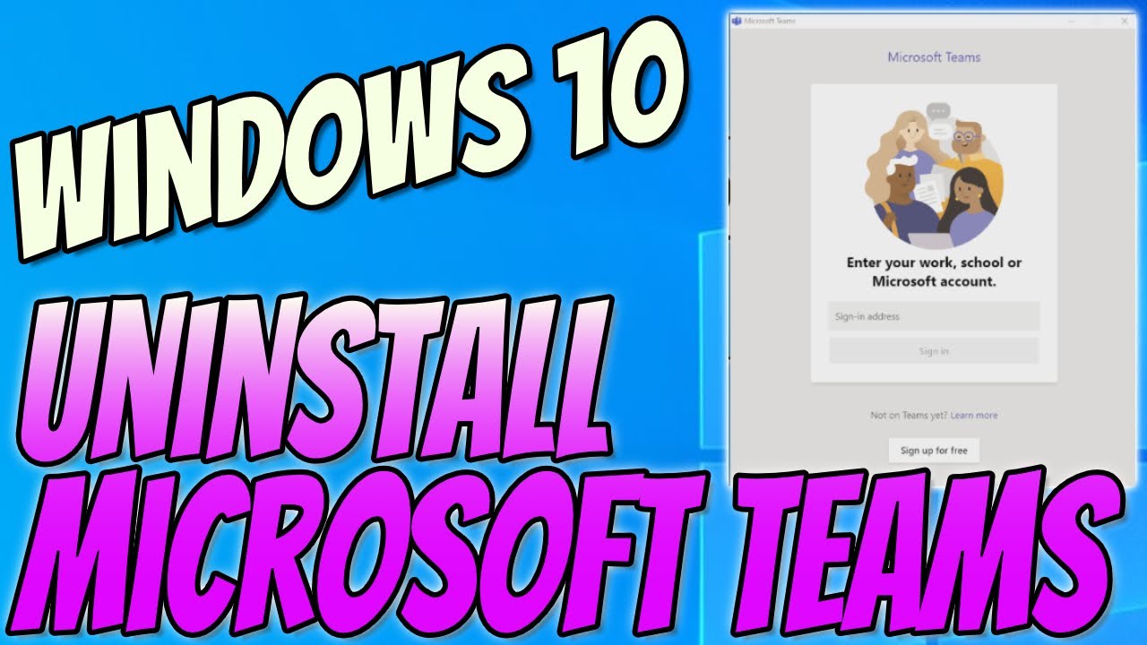 How To Uninstall Microsoft Teams From Your PC Windows 10 Tutorial - YouTube