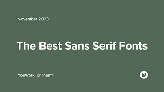 Top Sans Serif Fonts of November 2023 + Download Links