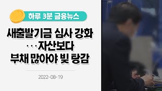 [금융뉴스] 새출발기금 심사 강화···자산보다 부채 많아야 빚 탕감(2022.8.19.)