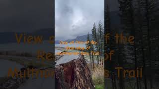 View of one of the rest stop of Multnomah Falls Trail