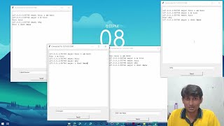 Python project GUI chat app socket tkinter with multiple client chat window