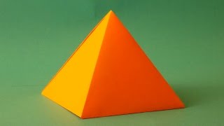 оригами пирамида как сделать пирамиду из бумаги схема пирамида хеопса How to make Paper Pyramid