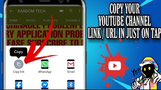 How to copy your YouTube channel link /url on Android and iOS 2020