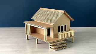 Easiest cardboard house making idea for students - DIY cardboard house