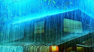 Calming Rain on Roof with Thunder in the Forest - Ideal for Sleep and Relaxation