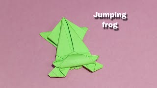 Origami Jumping Paper Frog  Fun \u0026 Easy origami