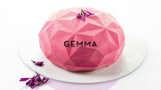 White chocolate and red fruits mousse with Silikomart 3D mould GEMMA