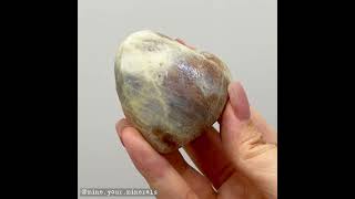 Sunstone x Moonstone polished heart #mineral #crystal #crystalhealing #sunstone #moonstone