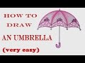 How to draw umbrella step by step ( very easy )  || drawing || art video