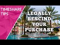 Timeshare | Know Your Right of Rescission