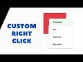 How To Create Custom Right Click (Context Menu) For Your Website - Live Blogger