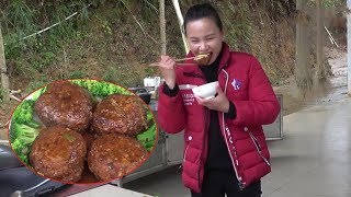 Huaiyang vegetable lion head, Qiao women 9 sister challenge the bigger practice