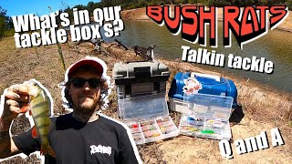 Whats in our tackle boxes | Tackle talk | Q and A