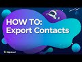 How To Export Contacts