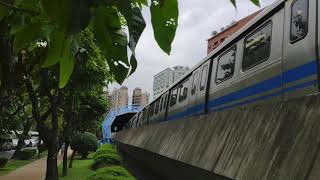 台北捷運淡水信義線出土段列車出隧道