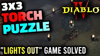 Cellar 3x3 Torch Puzzle SOLUTION - Diablo 4