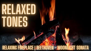 Relaxing Fireplace | Beethoven - Moonlight Sonata