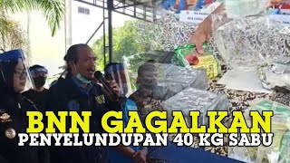 BNN Gagalkan Penyelundupan 40 Kg Sabu Dibawa Enam Tersangka, Rencana Edar di Sumut dan Pulau Jawa