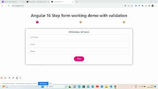 Angular 16 Step form working demo with validation