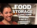 PANTRY TOUR- STORING FOOD for LONG TERM and EMERGENCIES!