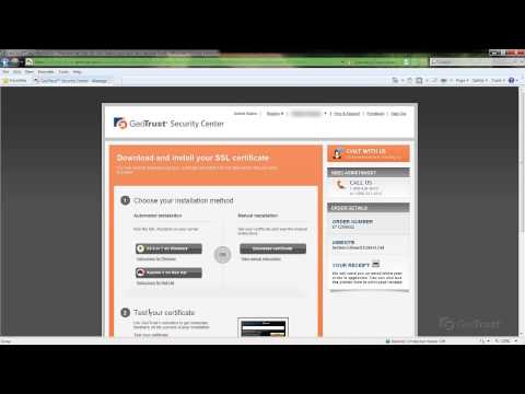 Guide to downloading an SSL certificate in Geotrust SSL Security