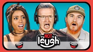 YouTubers React To Try To Watch This Without Laughing or Grinning #7