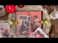 asmr｜カラーのトラベラーズノートにvintageなコラージュ｜journal with me scrapbooking idea