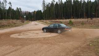 Ford Scorpio Cosworth 2.9 24V BOB Drift and Donuts on sand.