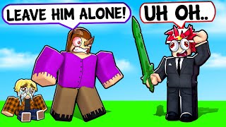 I Made A KID Mad, so the kids MOM Joined... (Roblox Bedwars)