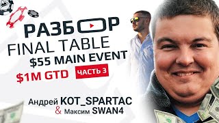 МТТ покер, разбор финалки за $55 от Kot_Spartac. Уроки мтт покера.