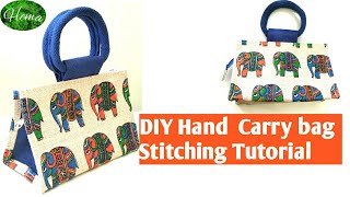 DIY Ladies Mini Jute Hand Bag Cutting And Stitching Process|| Jute Bag Making At Home#jute#bag#Purse