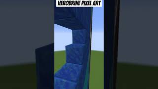 Minecraft: Herobrine Pixel Art #shorts #minecraft #herobrine