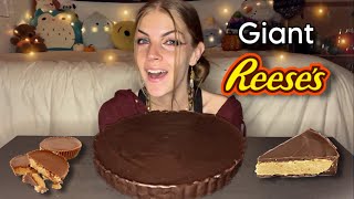 GIANT REEESE'S PEANUT BUTTER CUP MUKBANG! (Vegan)