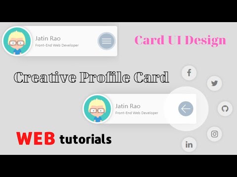 How To Make Profile Card Design | User Profile UI Design Using HTML CSS ...