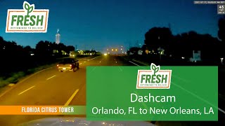 Orlando, FL to New Orleans, LA (TIME-LAPSE)