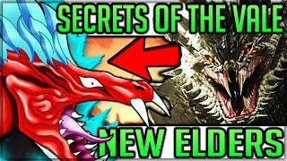 Blue Fire Odogaron + Mile Long Elder Dragon - Rotten Vale Secrets - Monster Hunter World! (Lore/Fun)