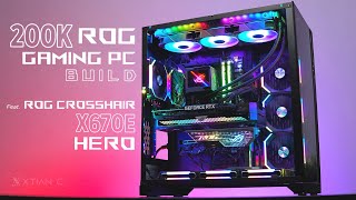 200K ROG Gaming PC BUILD feat. ROG Crosshair X670E HERO + Ryzen 5 7600X