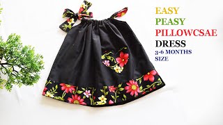 PILLOWCASE DRESS FOR BABIES in 15 minutes- BEGINNERS SEWING PROJECT -(WITH DIY APPLIQUE DESIGN)