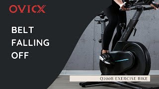 How to fix belt from falling off  - Exercise Bike Maintenance | OVICX Q200B Spinning Bike