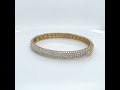 18k yellow gold diamond bangle