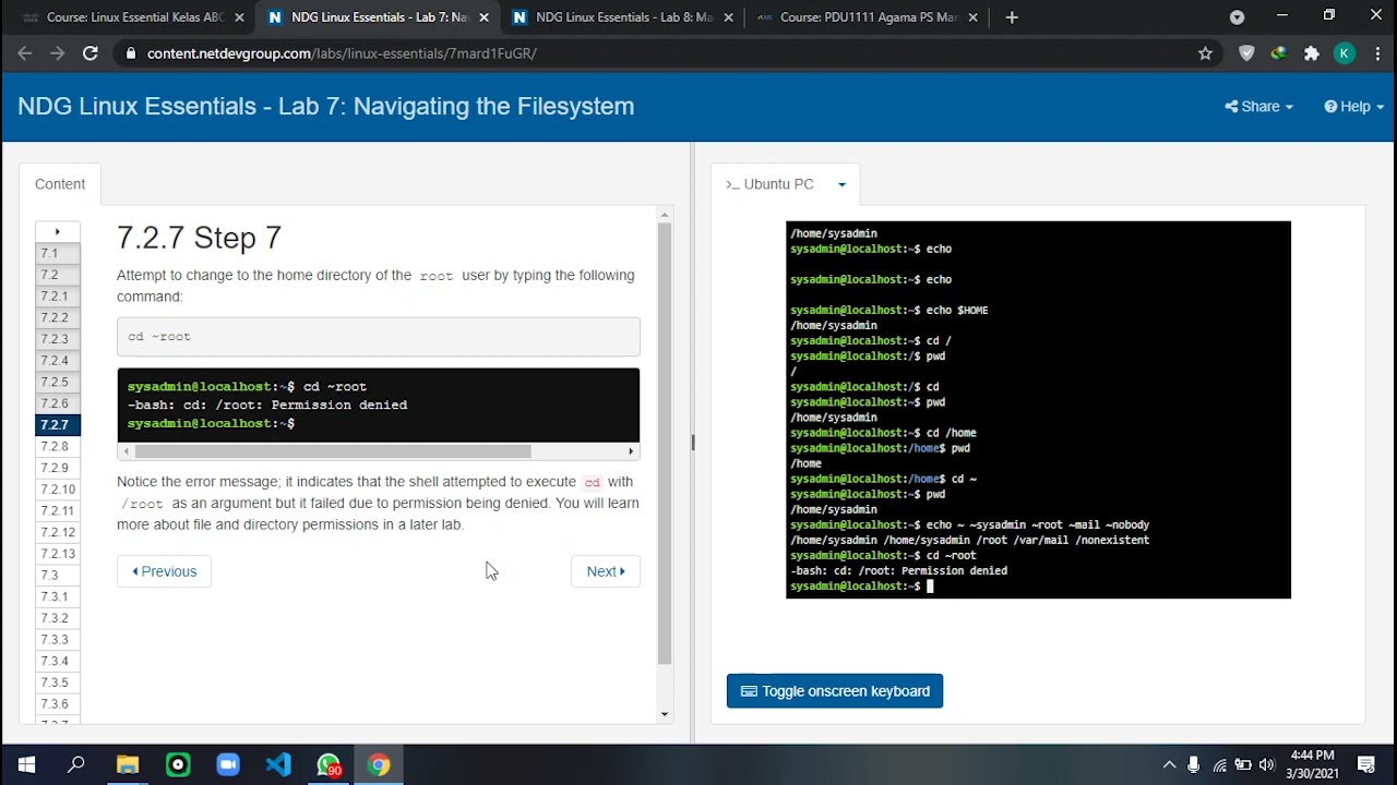 NDG Linux Essentials - Lab 7 : Navigating The Filesystem - YouTube