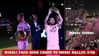 Inter Miami Gone Crazy to Lionel Messi's Ballon d'or Presentation