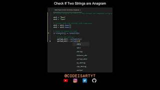 Check If Two Strings are Anagram in Python | Python Examples | Python Coding Tutorial | Interview