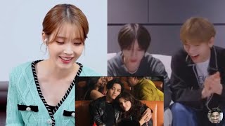 BTS V / Taehyung Friends mv Reaction by IU and TXT (Preview)