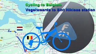 Cycling Vogelwaarde to Sint-Niklaas station in Belgium