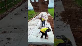 Prefabricated cement pavement paving process- Good tools and machinery make work easy