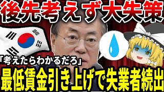 【ゆっくり解説】最低賃金引き上げで失業者続出!!!!【大失策】