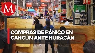 Habitantes de Cancún hacen compras de pánico por cercanía de huracán 'Delta'